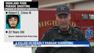 Highland park suspect taken in custody for parade shooting that killed 6 people