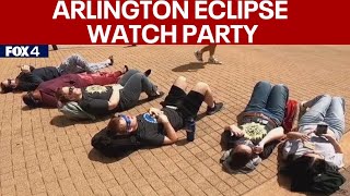 Solar Eclipse 2024: Crowd at University of Texas at Arlington takes in eclipse