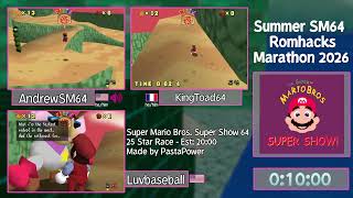 SSRM2026 - Super Mario Bros. Super Show 64 25 Star Race with AndrewSM64, KingToad64, and Luvbaseball