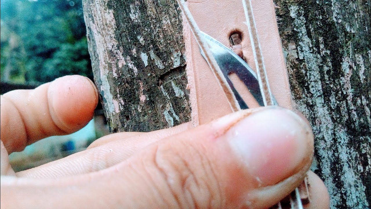 Como desquinar tentos facilmente ! Trabalho em couro.