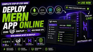 How To Deploy A MERN App On Hostinger VPS Using Dokploy With Custom Domain