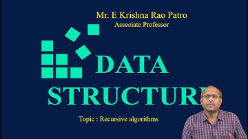 Recursive algorithms by Mr.E Krishna Rao Patro