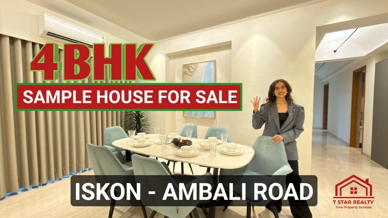 📍Iskon - Ambali Road |👌Sample House for Sale | 4 BHK | Flat in Ahmedabad | ☎️ 72659 77738 