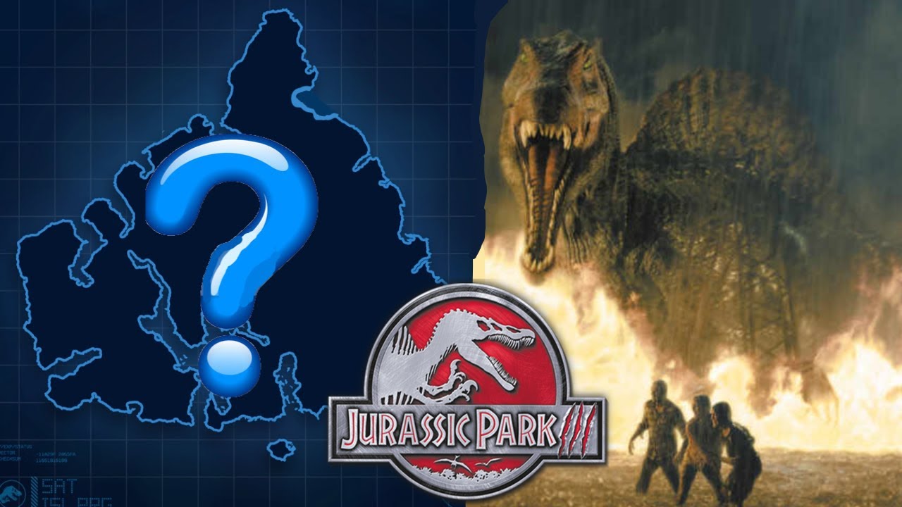 Zmapování ostrova Isla Sorna (lokace z filmů, budovy, ploty, teritoria...) (Jurský park 2 a 3)