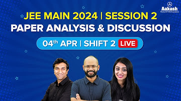 JEE Main 2024 April Attempt Paper Analysis and Discussion | 4th April Shift 2