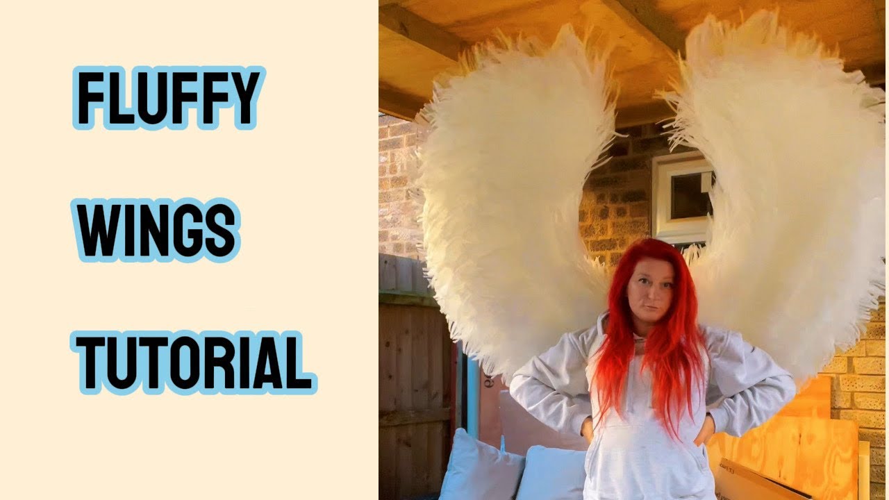 Крылья своими руками: урок по созданию пушистых крыльев 🤍🪽🖤