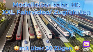 Modelleisenbahn H0 XXL Fahrvideo / Zugfahrten / Fahrszenen, Mega 🤩