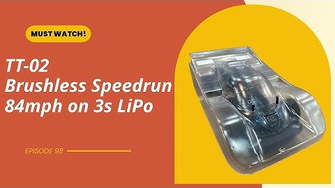Poorboys RC TT-02 Speedrun Brushless 84mph on 3s LiPo