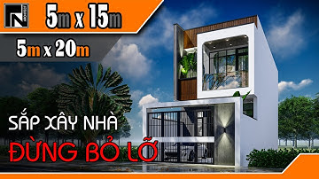 TNA148 | Mẫu nhà 2 tầng đẹp hiện đại | nhà 5x15m | đất 5x20m | Small House Design Idea