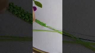 double chain stitch leaf hand embroidery tutorial#shortsvideo#trendshorts#youtubeshorts#viralshorts