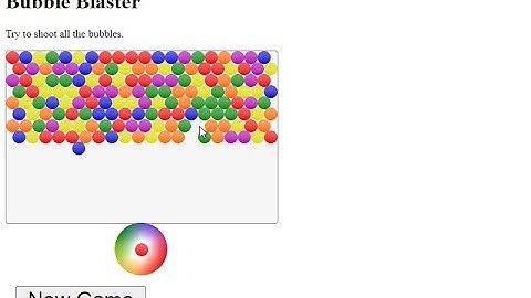 Simple Bubble Blaster Game in JavaScript