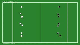 ultimate frisbee 7-on-7 split stack