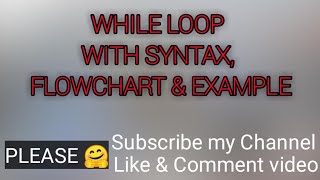 BS(hons) Computer classes ||| C++ Language ||| Lecture#42 ||| While loop with Syntax & Flowchart