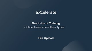 Assessment Item Types: File Upload