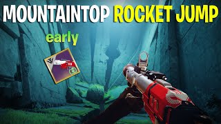How To Rocketjump With The Mountaintop Early Destiny 2