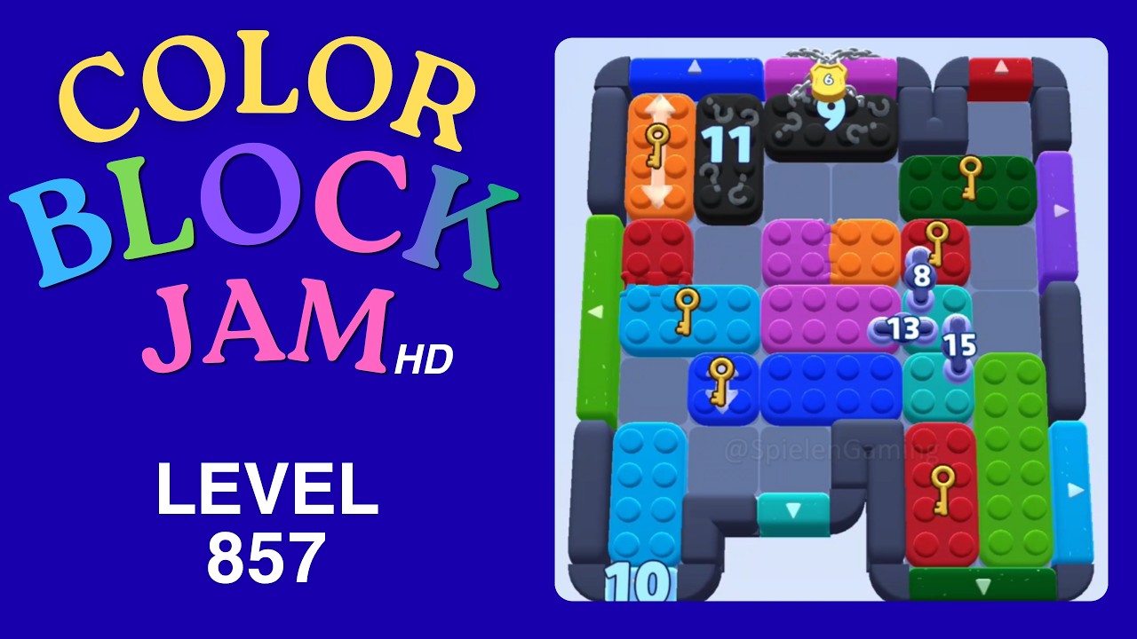 マスブロック（857） Color Block Jam Level 857 Solution Walkthrough - YouTube