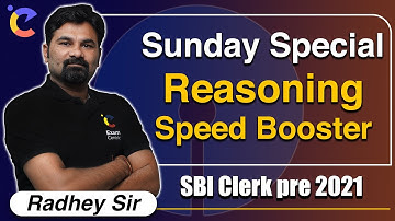 Sunday Special | Reasoning Speed Booster | SBI Clerk Pre 2021 | Reasoning By Radhey Sir