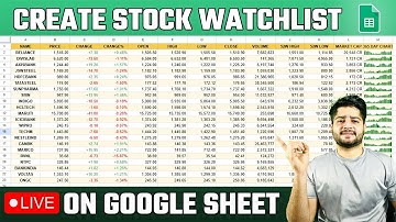 Build a Stock Watchlist with Live Data in Google Sheets | How to Make Live Watchlist on Google Sheet