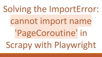 Solving the ImportError: cannot import name 
