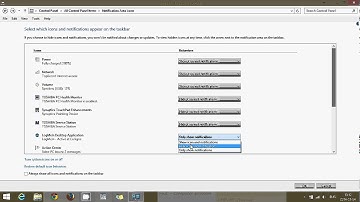 Windows 8.1 Turn on or off icons and notification in taskbar