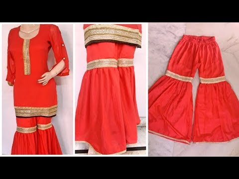 Gharara/Sharara Cutting And Stitching || Gharara Making || Reet Designs