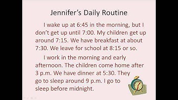 Beginner learn English Lesson 59   Daily Routine   Learn English with Jennifer