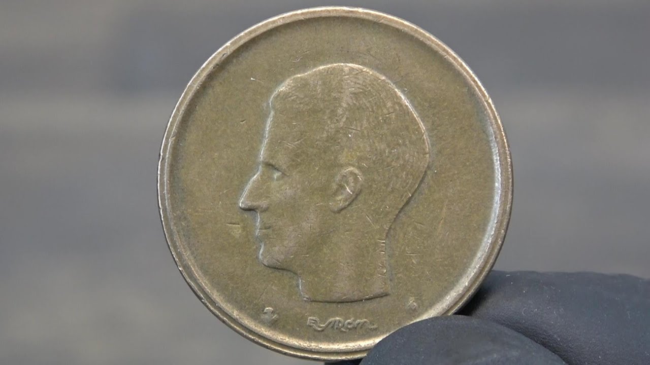 C440　1931年 20フラン硬貨 ベルギー ベルギー20フラン磨き鏡面仕上げ（表）Royaume de Belgique 20franc