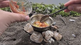 Tiny Shawarma Cooking in Nature 🌿🔥 | Miniature ASMR Cooking Experience