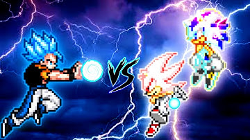 Gogeta OP (all form) VS Sonic Chaos OP (all form) & Seelkadoom V2 OP (all form) in Jump Force Mugen😱