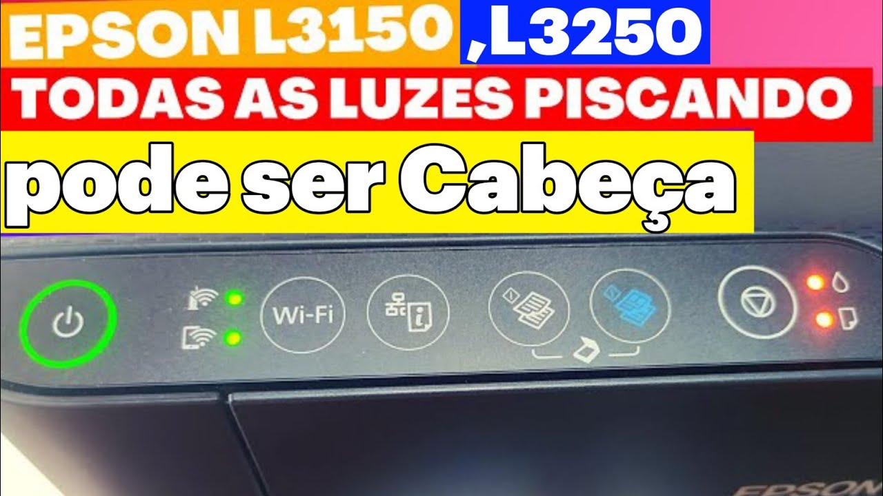 O que fazer quando todas as luzes da impressora Epson L3250 estão ...