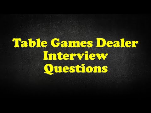 Table Games Dealer Interview Questions - YouTube