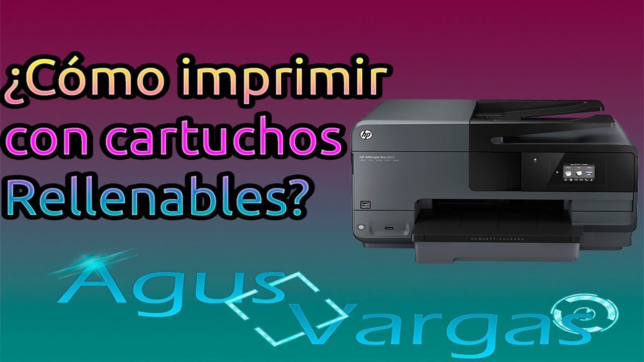 Cómo puentear el cabezal de la impresora multifuncional HP 8600 para  imprimir con tintas vacias - YouTube