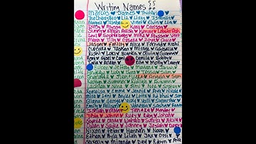 Writing ✍️ Names Live!!!
