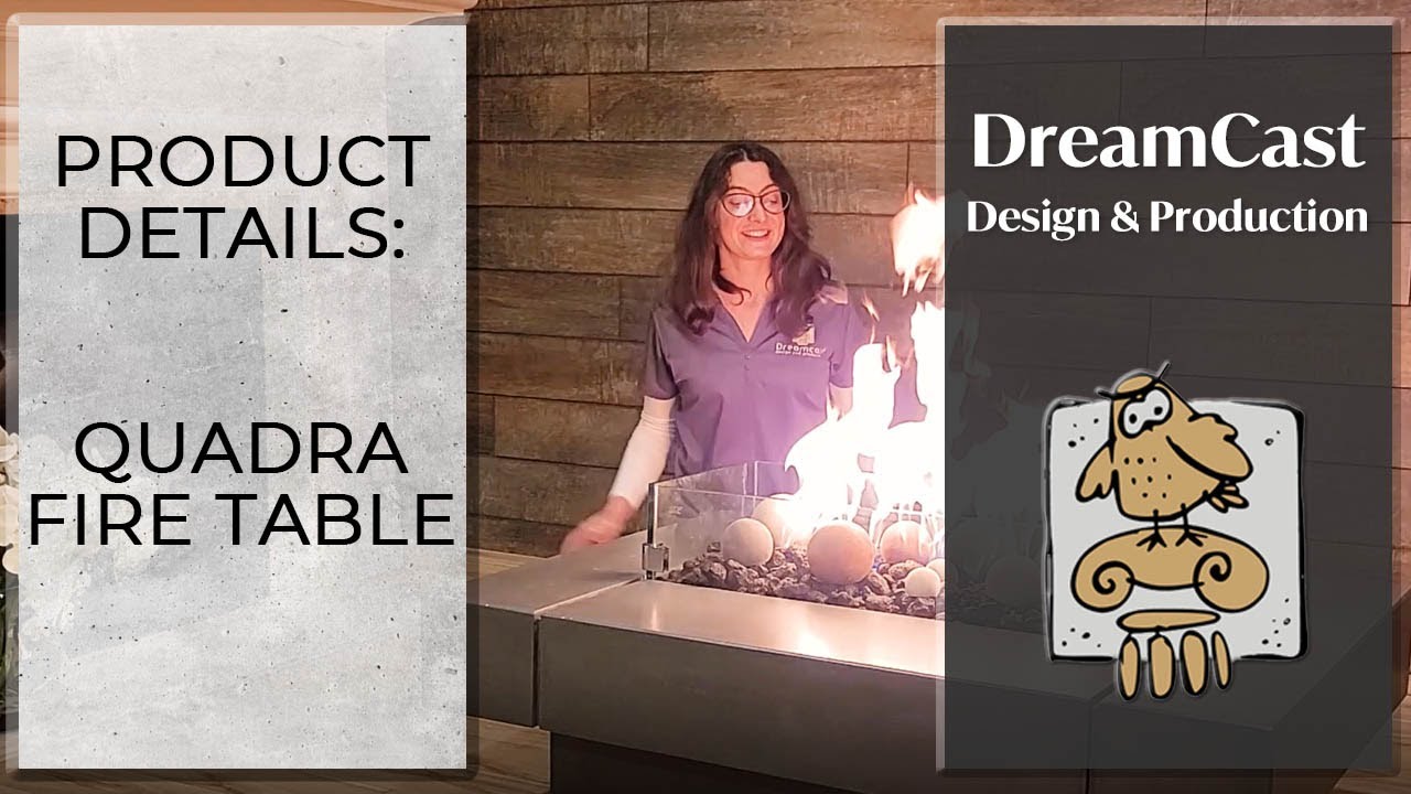 DreamCast Quadra 48 Concrete Fire Table - Product Overview