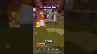 I trapped him live... #minecraft #minecraftshorts #funny #uhc