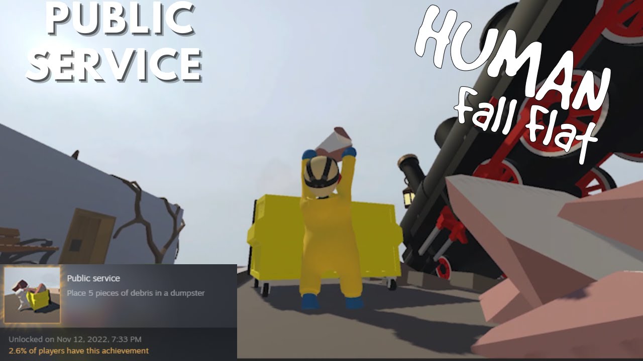 Human Fall Flat - Public Service  - Achievement Full Walkthrough - #2
