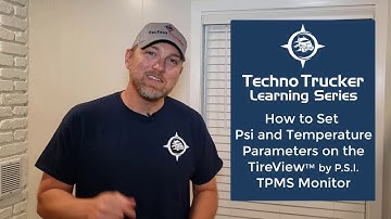 TireView Learning Series: How to Change Pressure and Temperature Settings