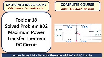 18 Solved Problem #02   Maximum Power Transfer Theorem   DC Circuit