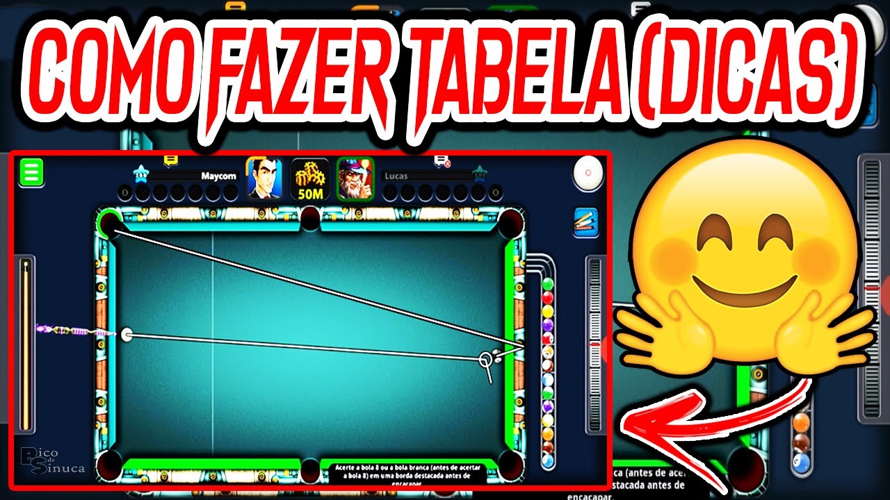 COMO FAZER TABELAS NO 8 BALL POOL 