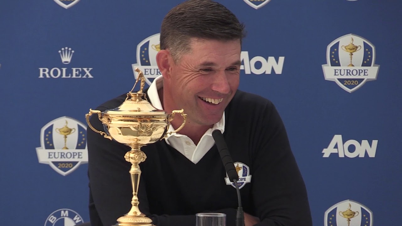 Padraig Harrington Press Conference - Names His First Vice-Captain For 2020 Ryder Cup - YouTube