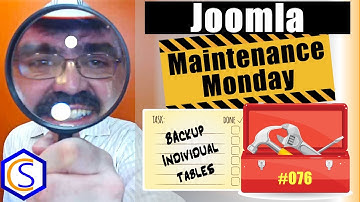 Backup Individual Tables in Your Joomla Database 🛠 Maintenance Monday Live Stream #076