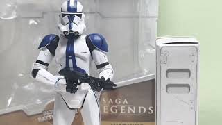 Star Wars 30th Saga Legends 501st clone trooper review (NON REMOVEABLE HELMET)