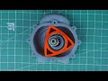 Compressed Air Triangular Engine - Wankel Rotary (3D Printed)