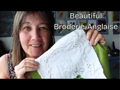 Hand Embroidery Dog Rose Design | Broderie Anglaise Cutwork Tutorial