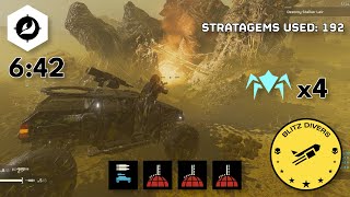 Blitz (Terminids) in 6:42 | Solo 100% Clear | Deathless Super Helldive | Helldivers 2 Speedrun