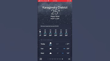 Heavy Snow (Night) Scene on IOS weather app