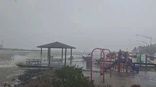 Tropical Storm Raises The Tide - Where The Manasquan Inlet Meets The Manasquan River