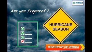 Resilinc Webinar: Using AI and Data for Supply Chain Hurricane Preparedness 2019