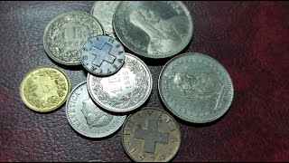 Обзор монет и банкнот Швейцарии.