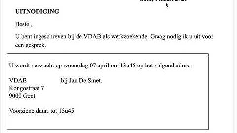 SZR2 • Brief VDAB begrijpen